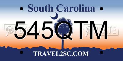 545QTM South Carolina License Plate