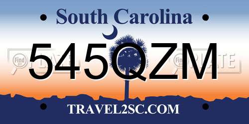 545QZM South Carolina License Plate