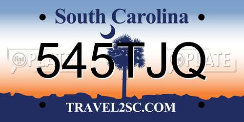545TJQ South Carolina License Plate