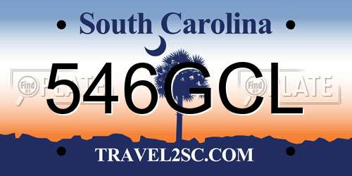 546GCL South Carolina License Plate