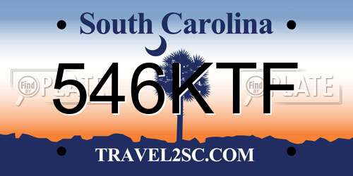 546KTF South Carolina License Plate