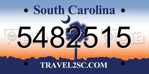 5482515 South Carolina License Plate