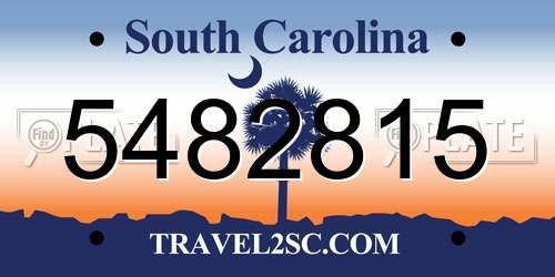 5482815 South Carolina License Plate