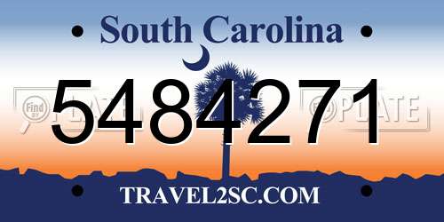 5484271 South Carolina License Plate