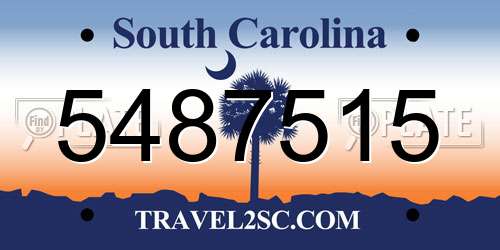 5487515 South Carolina License Plate