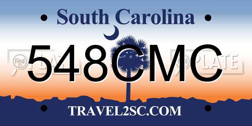 548CMC South Carolina License Plate