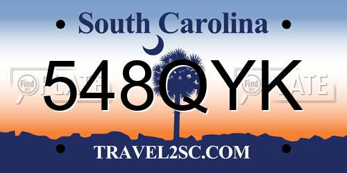 548QYK South Carolina License Plate