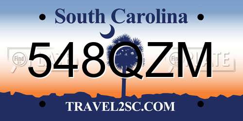 548QZM South Carolina License Plate