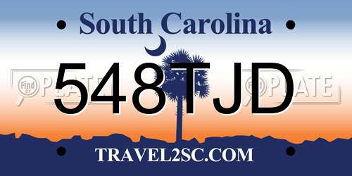 548TJD South Carolina License Plate