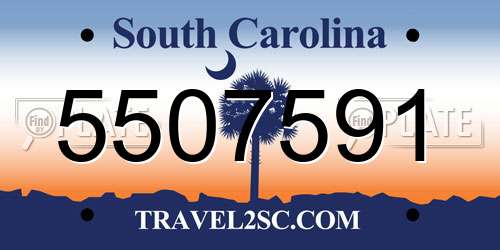 5507591 South Carolina License Plate