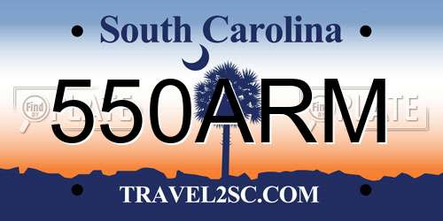 550ARM South Carolina License Plate
