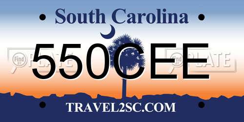 550CEE South Carolina License Plate