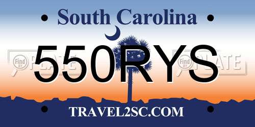 550RYS South Carolina License Plate