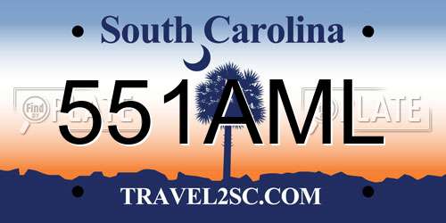 551AML South Carolina License Plate