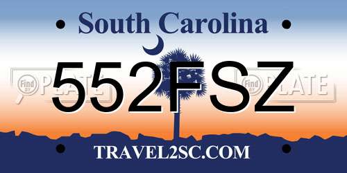 552FSZ South Carolina License Plate