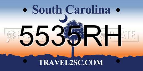 5535RH South Carolina License Plate