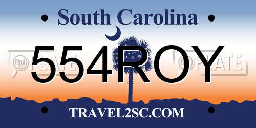 554ROY South Carolina License Plate