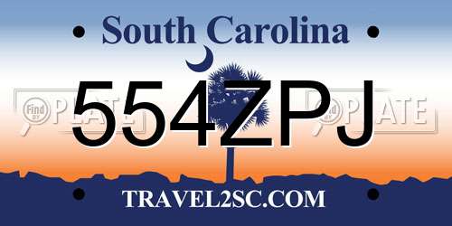 554ZPJ South Carolina License Plate