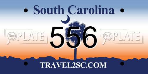 556 South Carolina License Plate