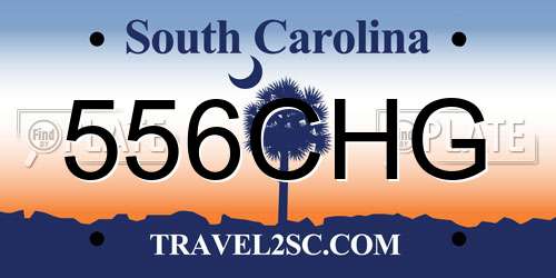 556CHG South Carolina License Plate