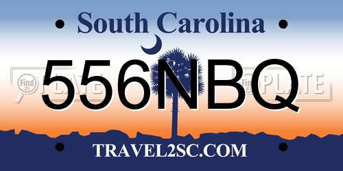 556NBQ South Carolina License Plate
