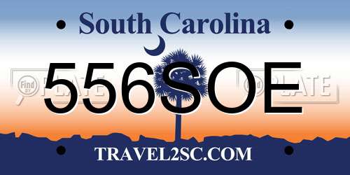 556SOE South Carolina License Plate