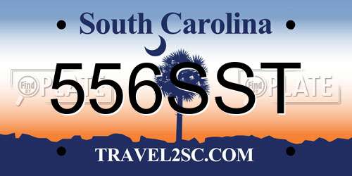 556SST South Carolina License Plate