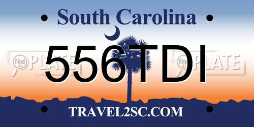 556TDI South Carolina License Plate