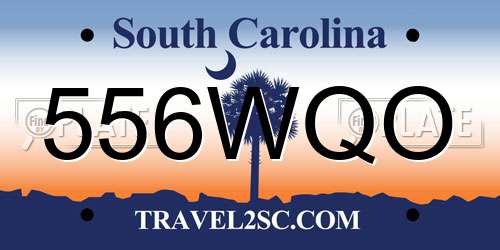 556WQO South Carolina License Plate