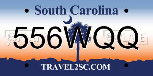 556WQQ South Carolina License Plate