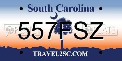 557FSZ South Carolina License Plate