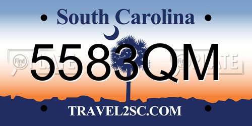 5583QM South Carolina License Plate