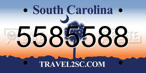 5585588 South Carolina License Plate