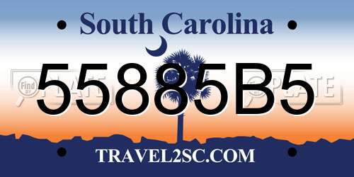 55885B5 South Carolina License Plate