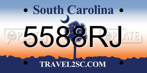 5588RJ South Carolina License Plate