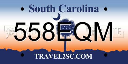 558EQM South Carolina License Plate