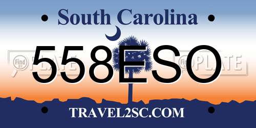 558ESO South Carolina License Plate