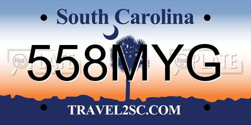 558MYG South Carolina License Plate