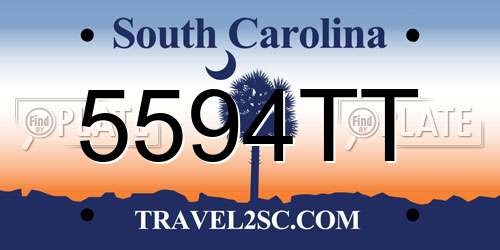 5594TT South Carolina License Plate