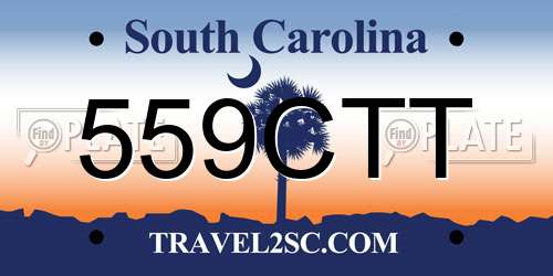 559CTT South Carolina License Plate