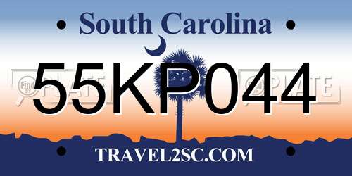 55KP044 South Carolina License Plate