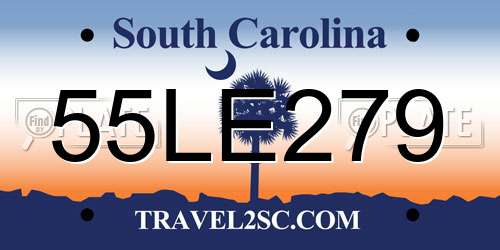 55LE279 South Carolina License Plate