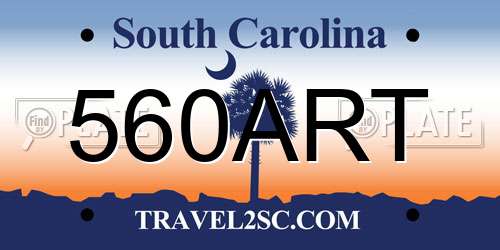 560ART South Carolina License Plate