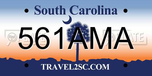 561AMA South Carolina License Plate