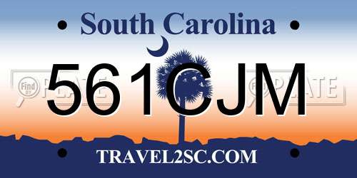 561CJM South Carolina License Plate
