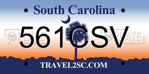 561CSV South Carolina License Plate