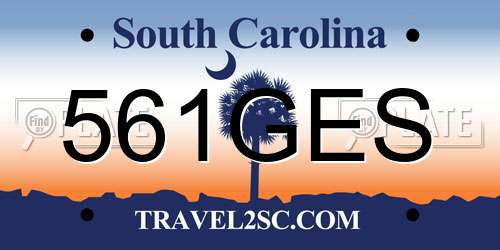 561GES South Carolina License Plate