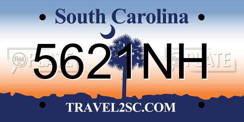 5621NH South Carolina License Plate