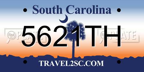5621TH South Carolina License Plate
