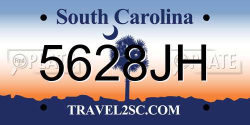 5628JH South Carolina License Plate